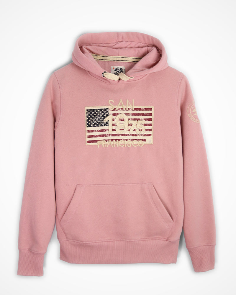 1975 SF Vintage USA Flag - Hoodie