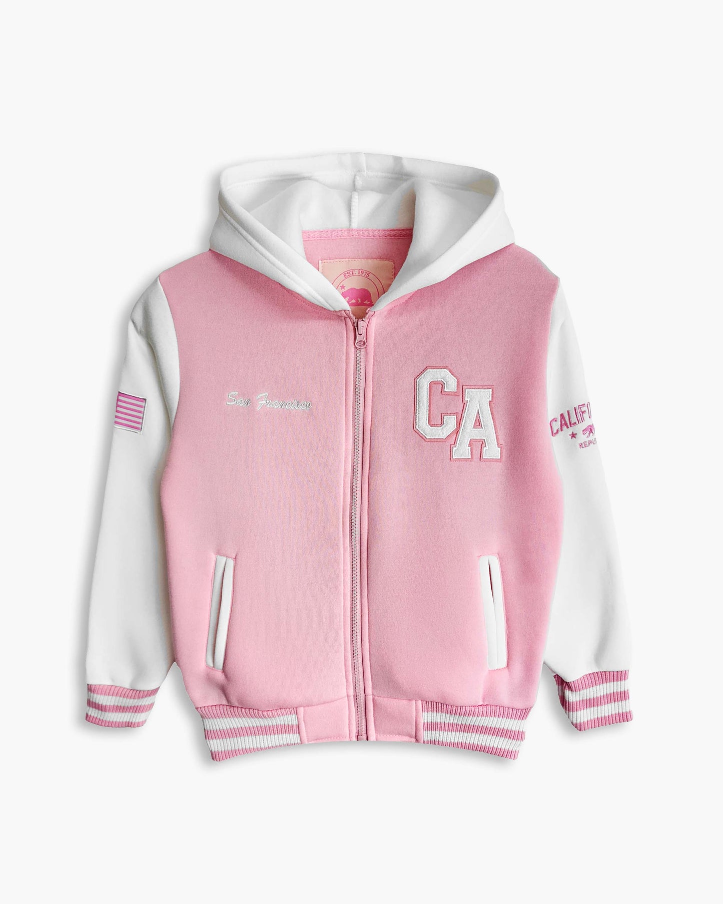 Zip Hooded Varsity Jacket Kids