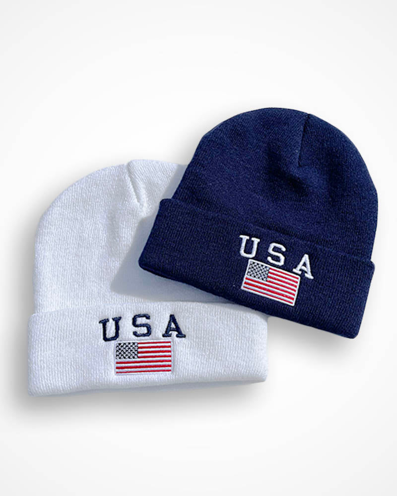 USA flag beanie