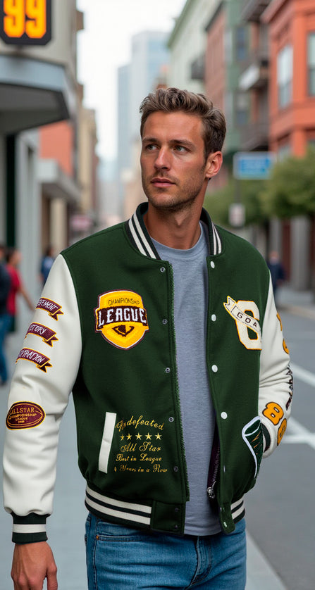 Premium Varsity Jacket with Patches – SF Citywear