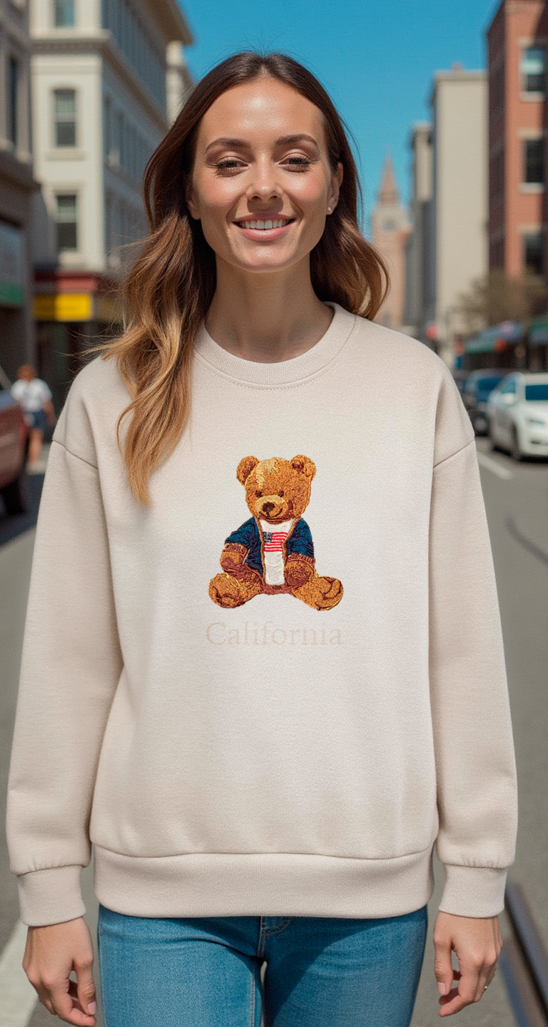 Teddy Cardigan Crewneck