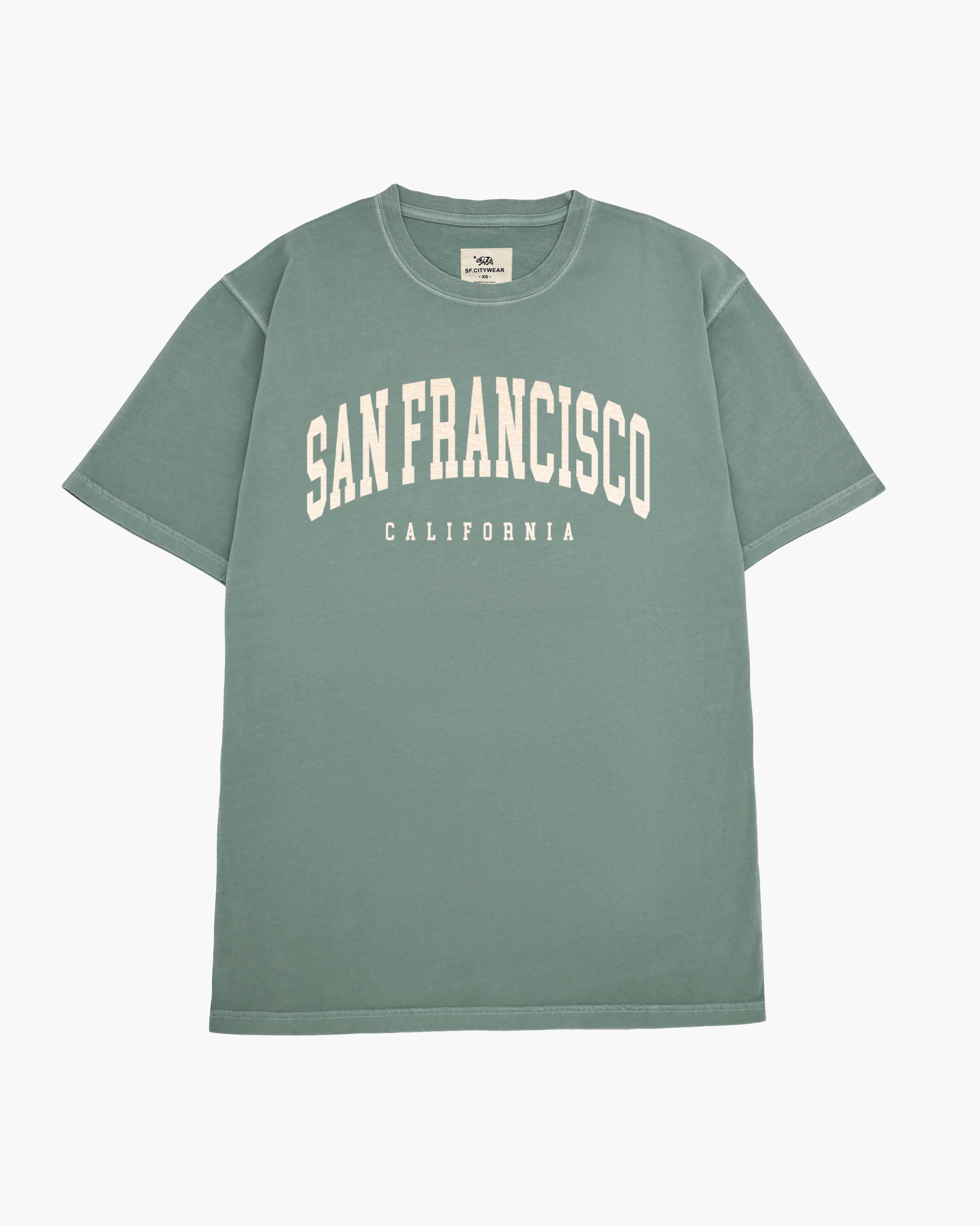 「LOOKPLE」SanFrancisco Pigment Washed T-Shirt ★6color TS_HWCollege_green_1.jpg?v=