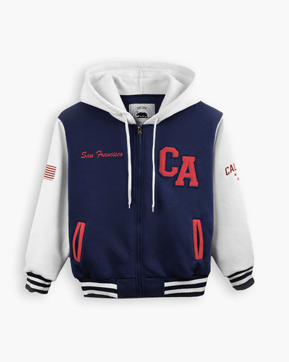 Zip Hooded Varsity Jacket Kids – SF Citywear