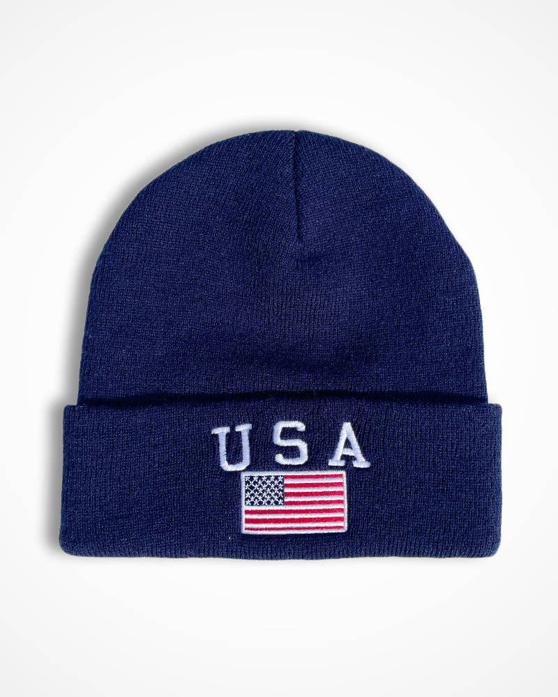 USA flag beanie