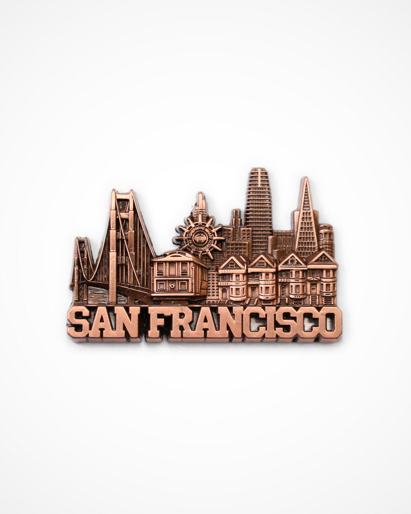 SF Skyline Metal Magnet