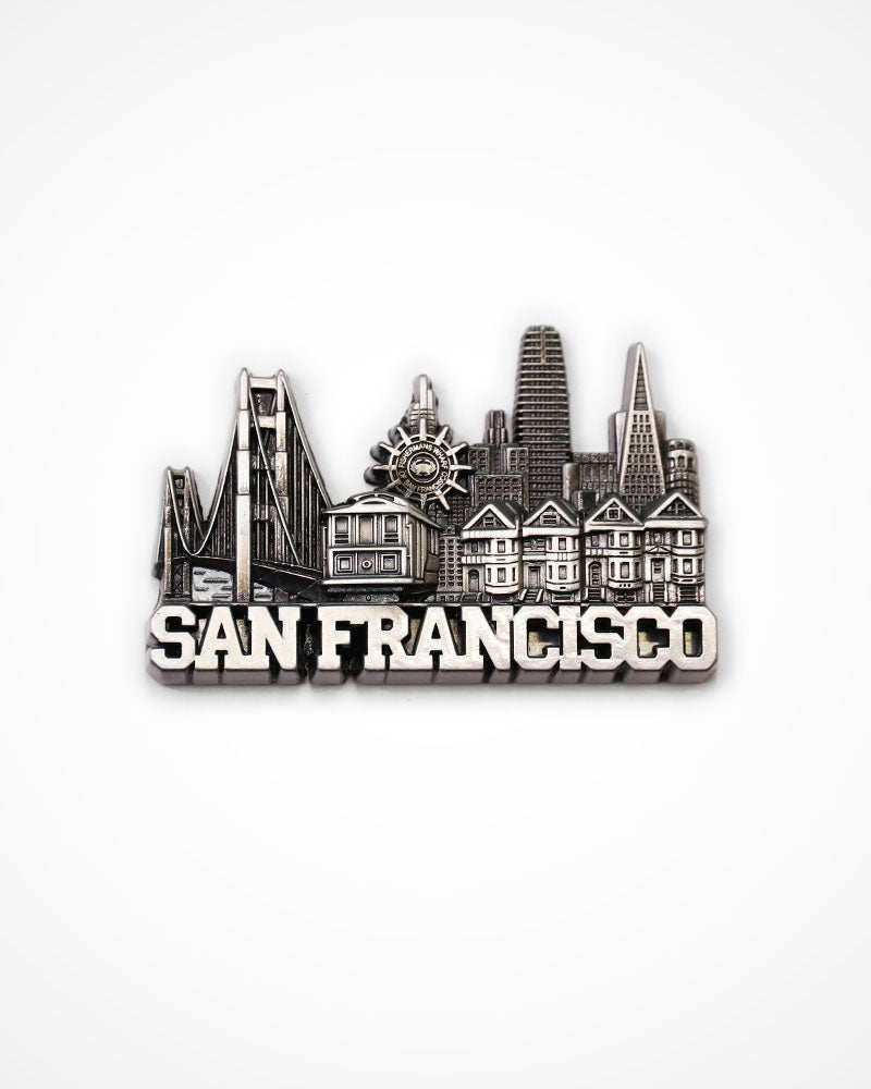 SF Skyline Metal Magnet