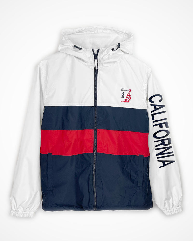 【oan】Caligo York Windbreaker Jacket USA Olympics Full Zip Windbreaker Jacket Nylon XL JC Penney